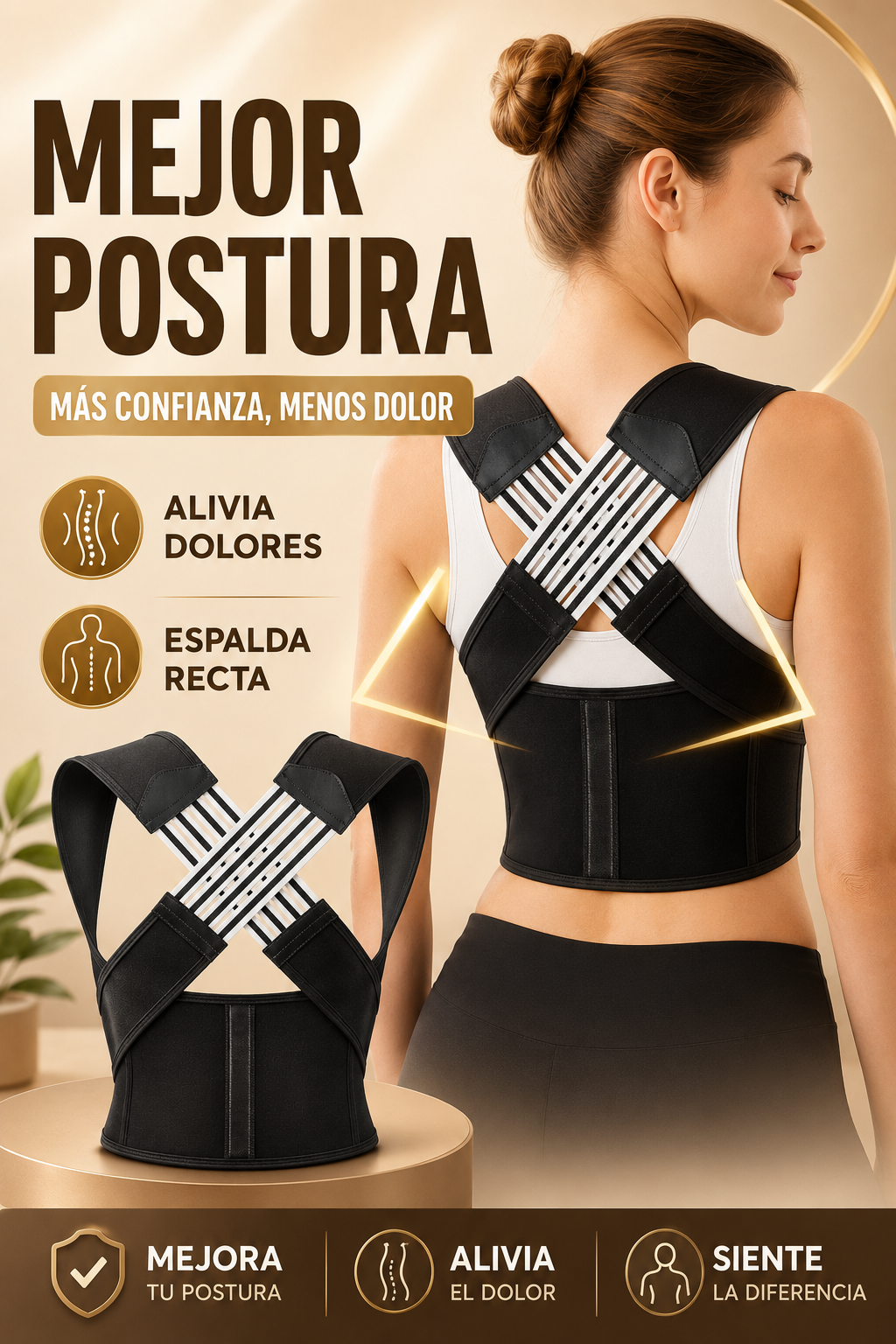 Corrector de postura entrelazado